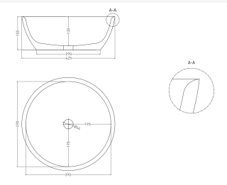 Накладная раковина Salini Alda 02 S-Sense 1102110G 43см белый глянцевый